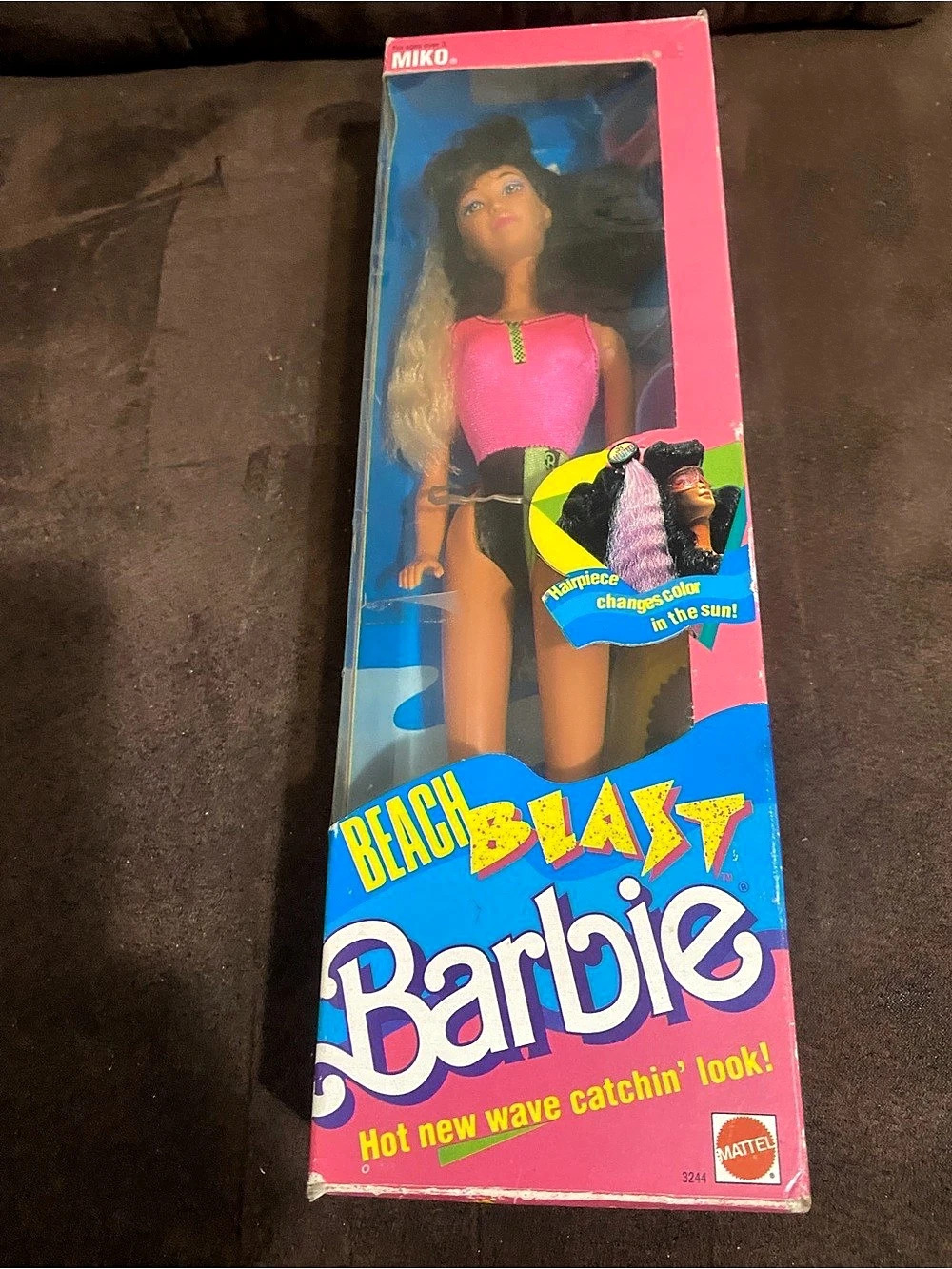 Mattel Beach Blast Miko Barbie Vintage Doll Pink & Blue